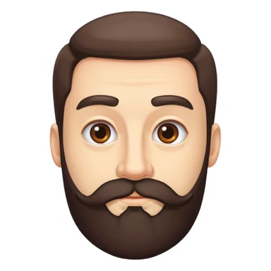 man with thick beard and prominent bushy eyebrows sticker
