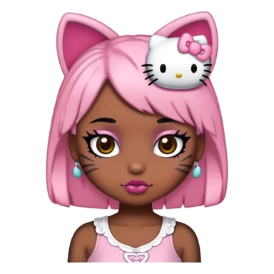  pastel goth chicana hello kitty sticker