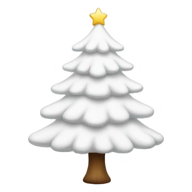 white christmas tree sticker