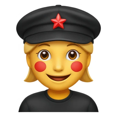 Quiero un emoji con una gorrita negra con las letras CH en color rojo sticker