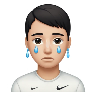 make a crying person i nike tech emoji sticker