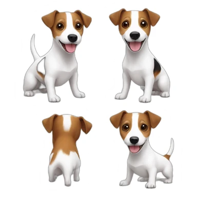 white-jack-russell anda brown-jack-russell sticker