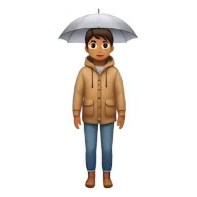 A person I a rainy bridge and fog in front, choosing to heal and to go through it  sticker