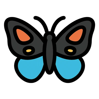 black butterfly sticker