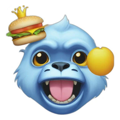water smile Burger man queen white gorilla notebook sticker