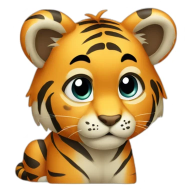 tiger cub sad sticker