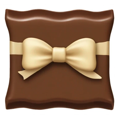 Chocolate bar with beige bow sticker