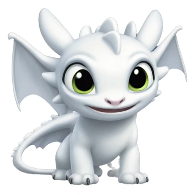 Light fury toothless dragon  sticker