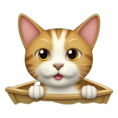 Gato en yate sticker