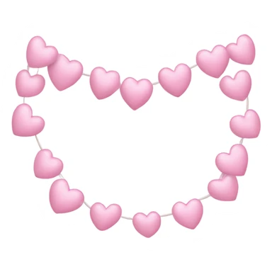 Light pink heart garland’s is  sticker