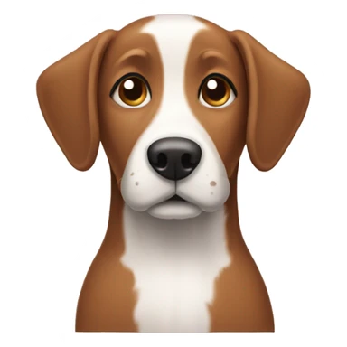 Brown dog white paws sticker