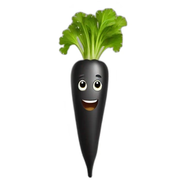 cheerful black carrot sticker