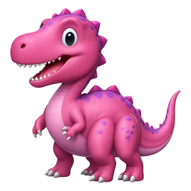pink dino sticker
