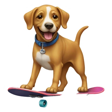 Dog riding a skateboard  sticker