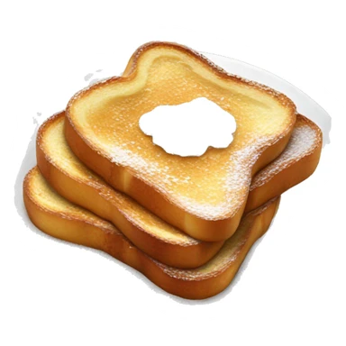 french toast with powdered sugar sticker
