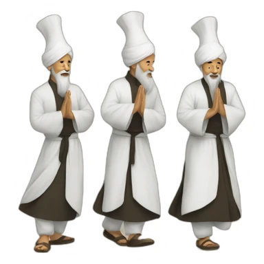 3 sufi Dervishes sticker