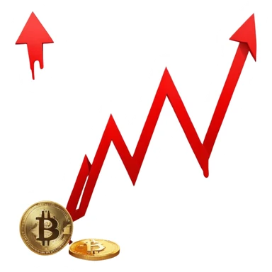 crashing bitcoin sticker