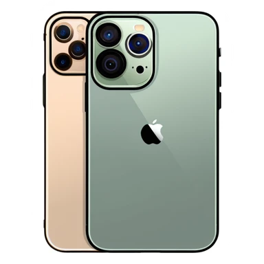iPhone 15 Pro in natural titanium color with action button and triple camera sticker