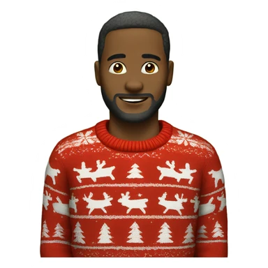 Red Christmas sweater sticker