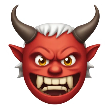Devil face with tongue out sticker