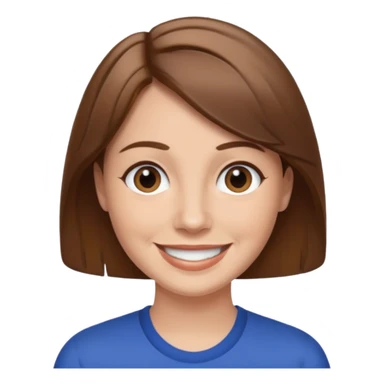 Terry Coldwell with brown hair sticker