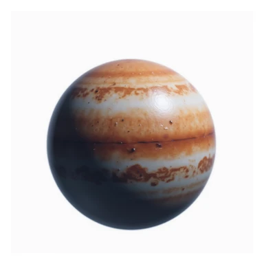 photorealistic icon of a planet on white background sticker