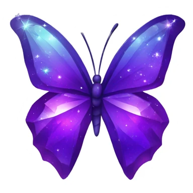 Purple-Shiny-Gem-Crystal-Nebula-Gradient-Sparkle-Stars-Glossy-Butterfly sticker