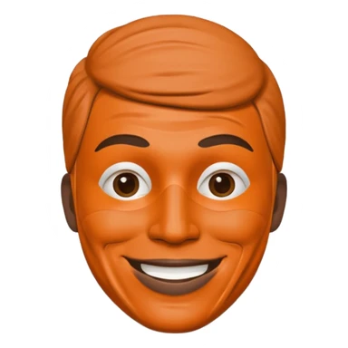 man with clay face mask on sticker