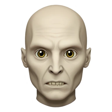 lord voldemort volto magro e di carnagione pallida senza il naso, sguardo cupo sticker