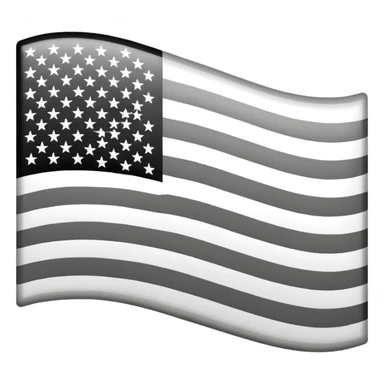 American flag emoji but in black and white sticker