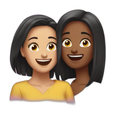 julia and elena having fun sticker