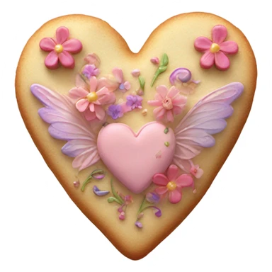 Fairy cookie heart sticker