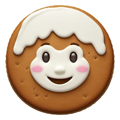cute gingerbread cookie with white icing sticker