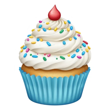 Glitter White Cupcake sticker