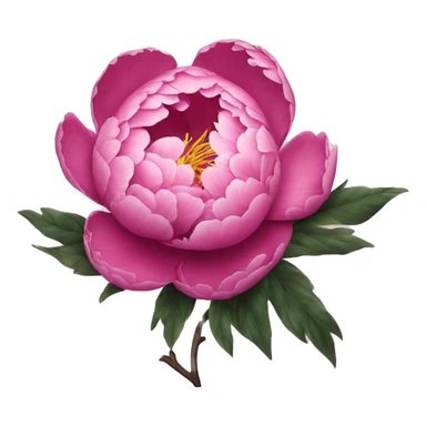Peony tattoo sticker