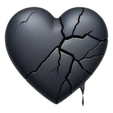 Mending black heart  sticker