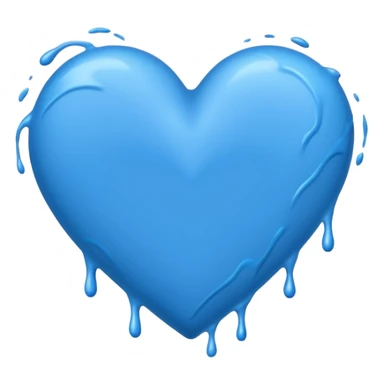 blue heart spray-painted like graffiti  sticker