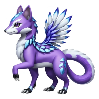 Meloetta-Sergal-Civet-Palkia-Dialga-hybrid-fusion-Fakémon-creature, full body sticker