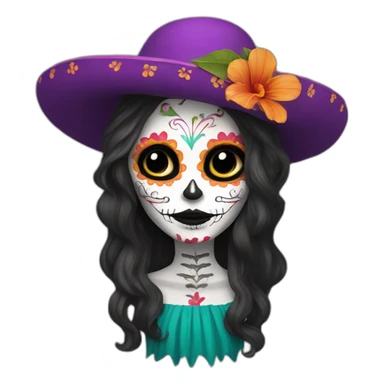 catrina pelo largo sticker
