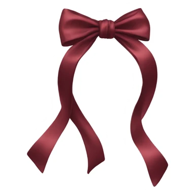 dark red silk bow sticker