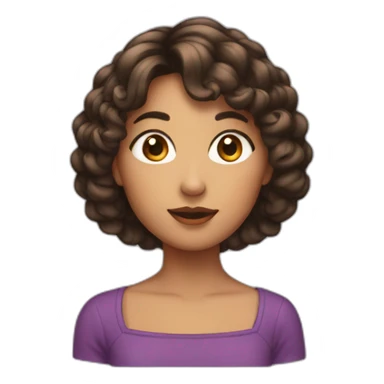 Fille cheveux court sticker