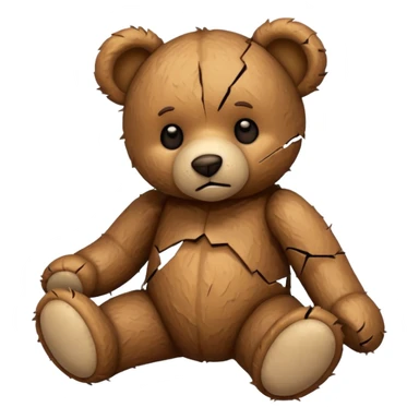 Broken teddy sticker