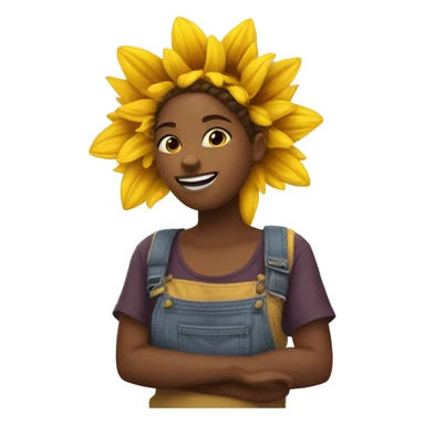 Chica sosteniendo un Girasol  sticker