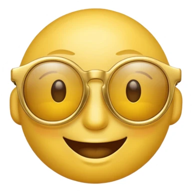 Generar emoji pero con los lentes de color doado sticker