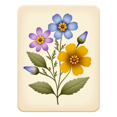 Pressed Flower Card sticker