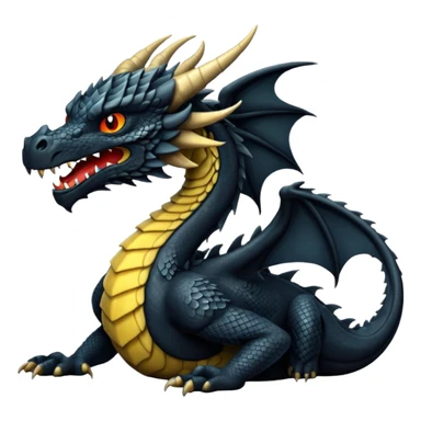 Black dragon sticker
