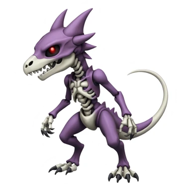 Badass Edgy Dark Evil Spectral Dusky Spooky Skeletal Cool shot Stylish Handsome Duskull-Marowak-Darkrai-Genesect-Fakémon-fusion (full body) sticker