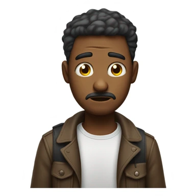 man is stressed because so many people unfollowed him on instagram using his phone sticker