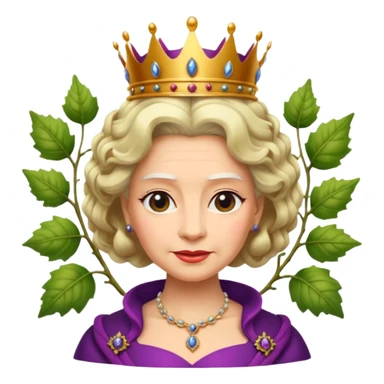 The queen with vine-like hair sticker
