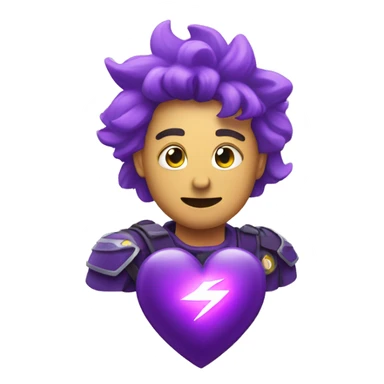 An electric charged Purple Heart sticker